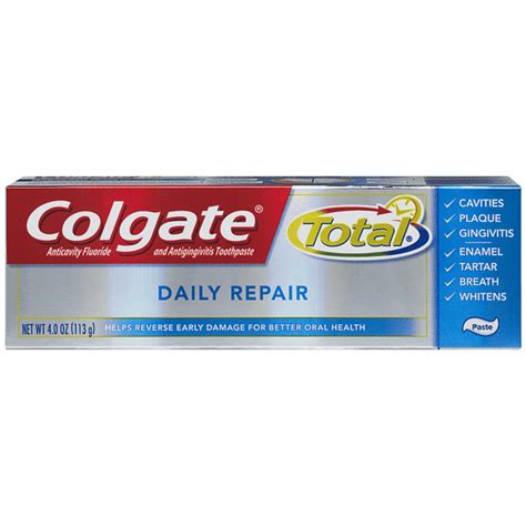 colgate total daily repair toothpaste|Colgate Total Daily Repair Toothpaste 4 oz .